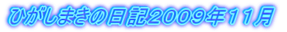 ひがしまきの日記２００９年１１月